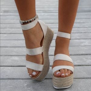Natural Espadrille micro wedge espadrille sandal FIRM